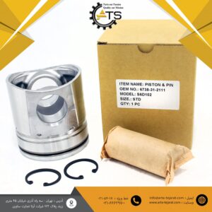 پیستون موتور 6D102 کوماتسو برند CHINA کد فنی 6738-31-2111